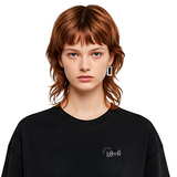 Camiseta Preta Masculina Algodão 30.1 Penteado - B8M8